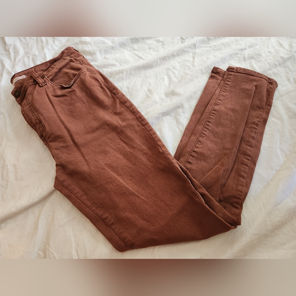 SO rusty brown skinny jeggings